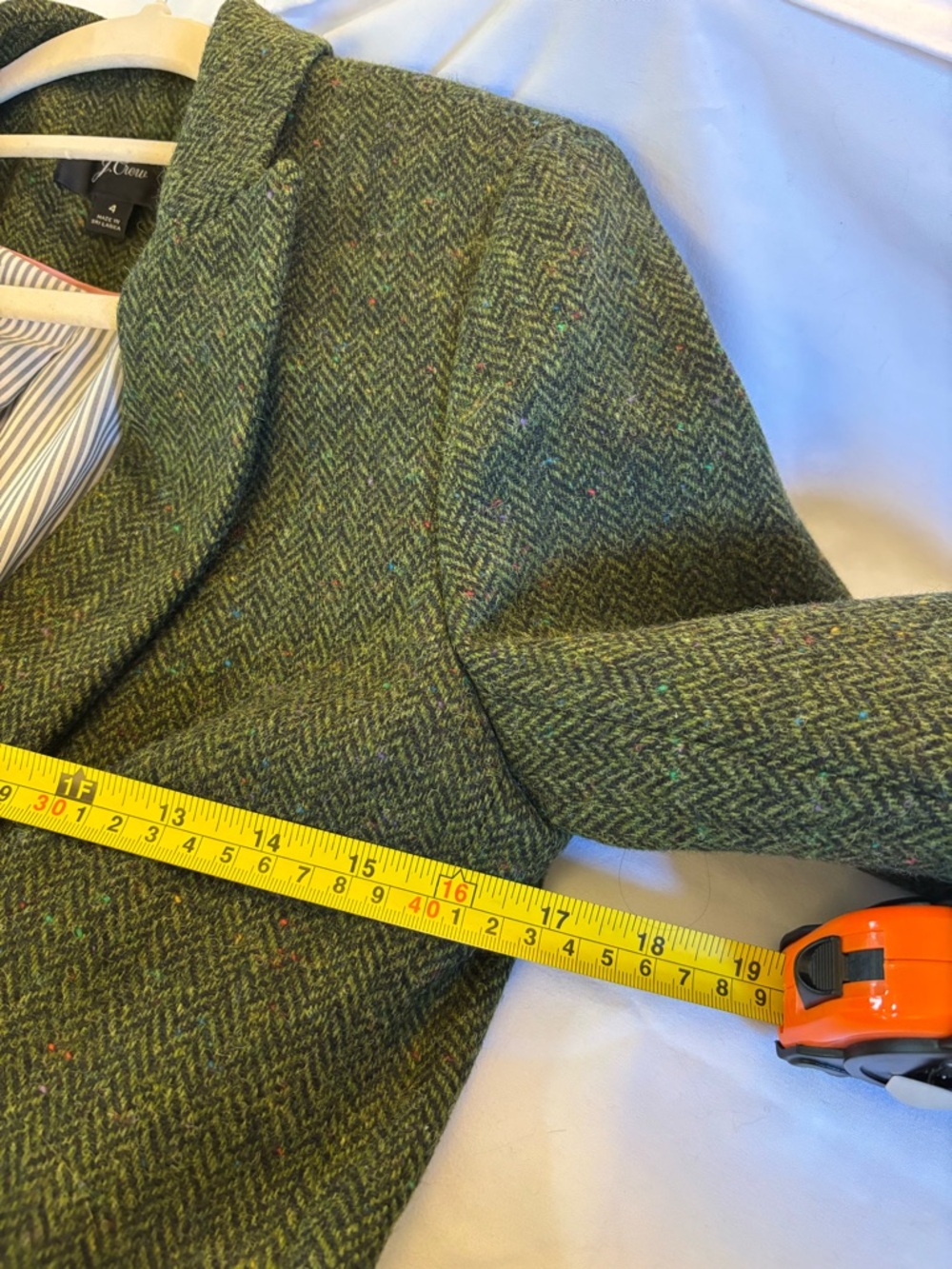 J. Crew Parke Green herringbone Tailored wool Blazer - Picture 8 of 11